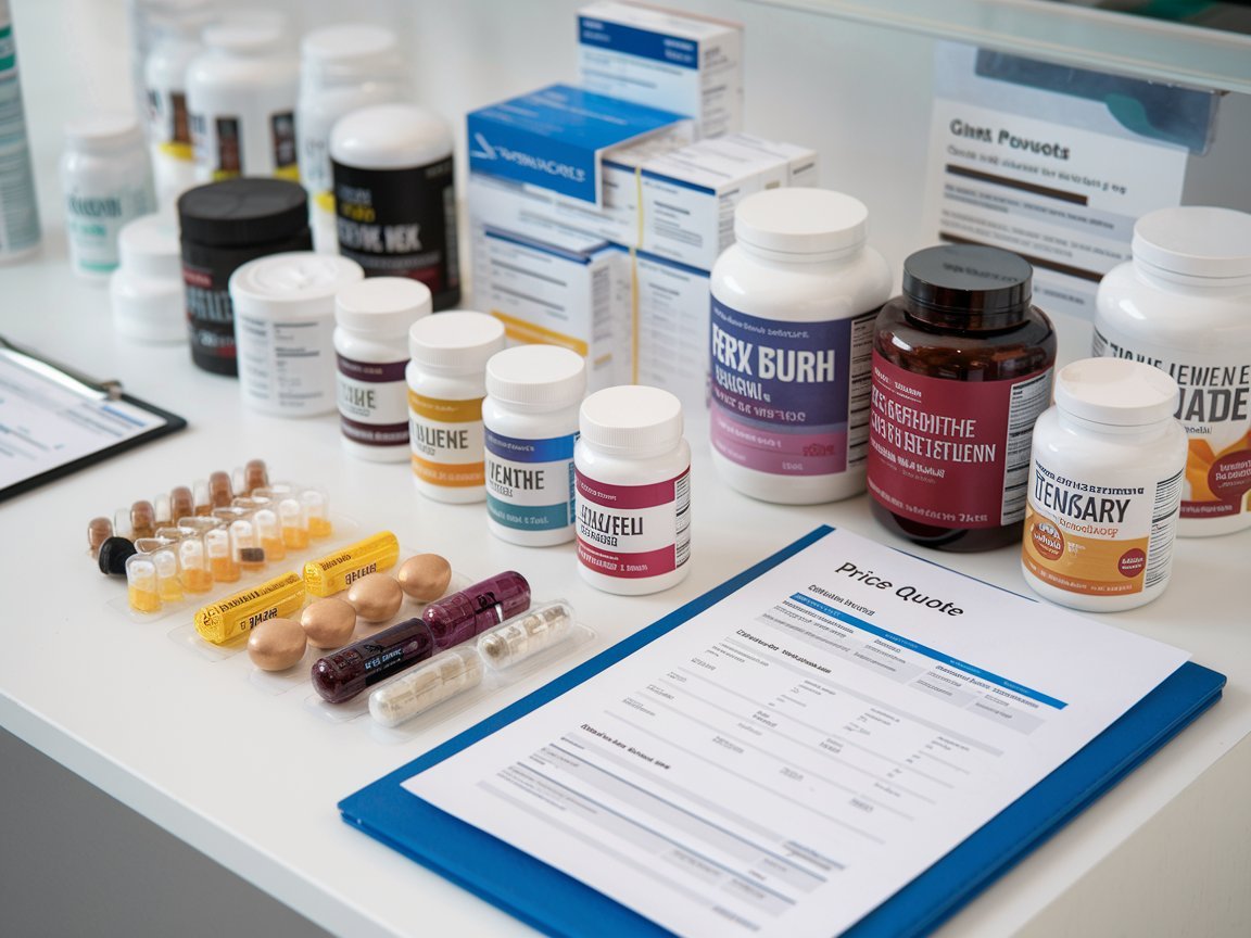 Requesting samples and price quotes from supplement manufacturers is a great way to further evaluate their production capabilities and compatibility with your business.